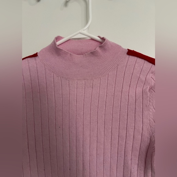 LOVERS + FRIENDS PINK MOCK NECK SWEATER - X SMALL - Picture 3 of 7